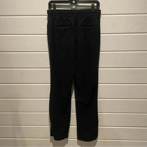 Cato Women’s Straight Leg Drawstring High Waist Black Cotton Pants Size Small - Picture 5 of 7